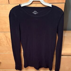 J. Crew Women's Navy Long Sleeve Top